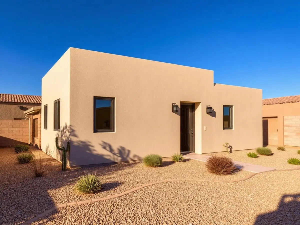 Newly built detached casita with stucco exterior in Queen Creek, AZ